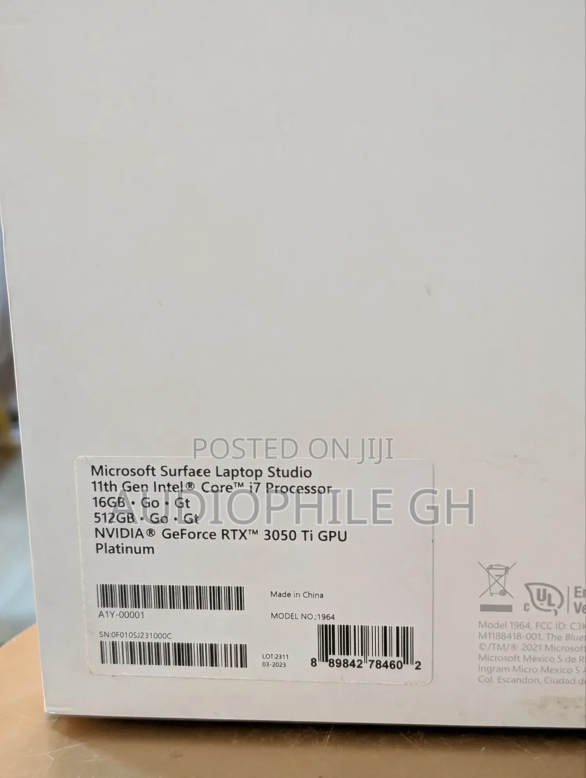 Laptop Microsoft Surface Laptop Studio 16GB Intel Core I7 SSD 512GB