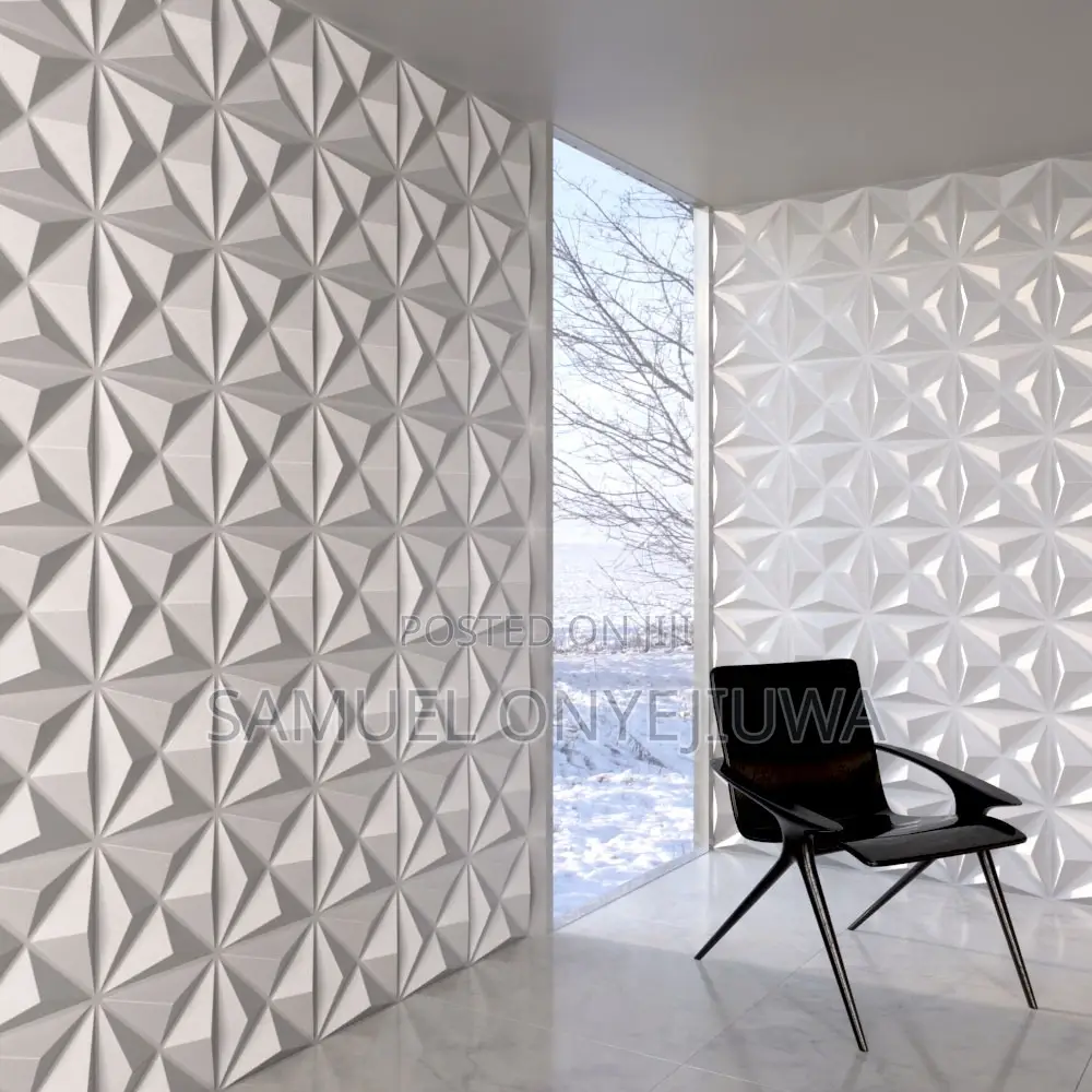 3d PVC Wall Panels White (D003)