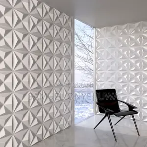 3d PVC Wall Panels White (D003)