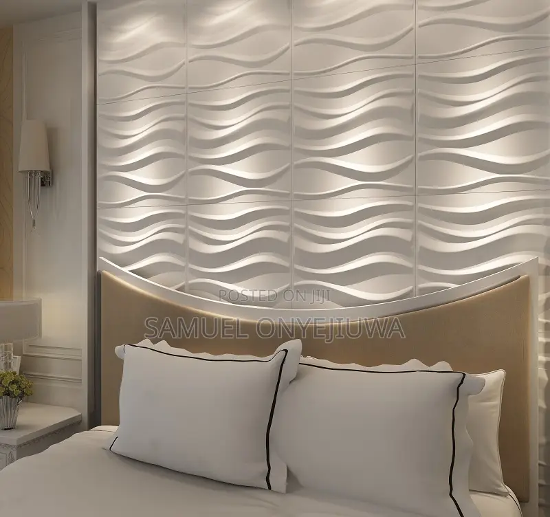 3d PVC Wall Panels White (D007)