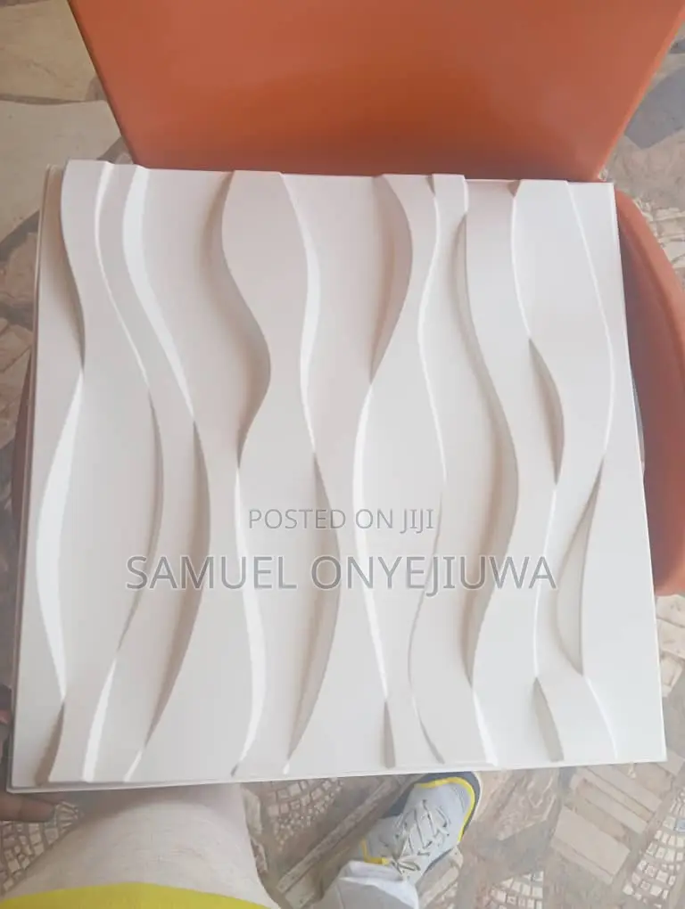 3d PVC Wall Panels White (D007)