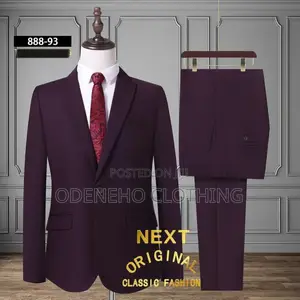 Official Wine 3 Pieces Suit for Men