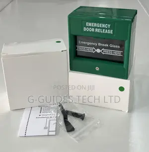 Emergency Door Release Green or Emergency Break Glass Green