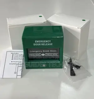 Emergency Door Release Green or Emergency Break Glass Green