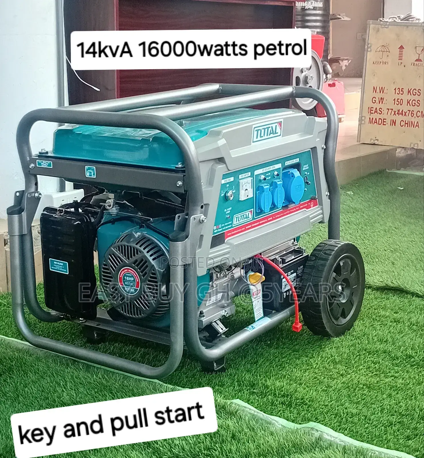 Amazing 14kva Total Petrol Generator 16000w Key Start 14kva