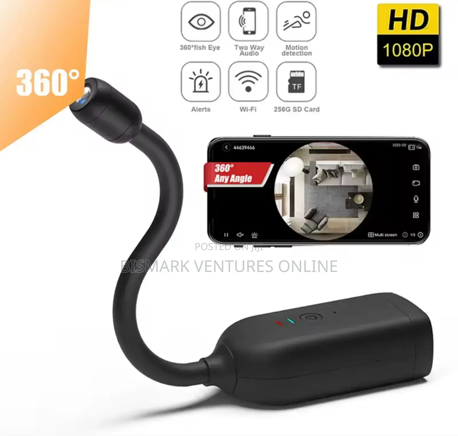 Panoramic Hidden Camera Spy Camera, Free Rotation Angle