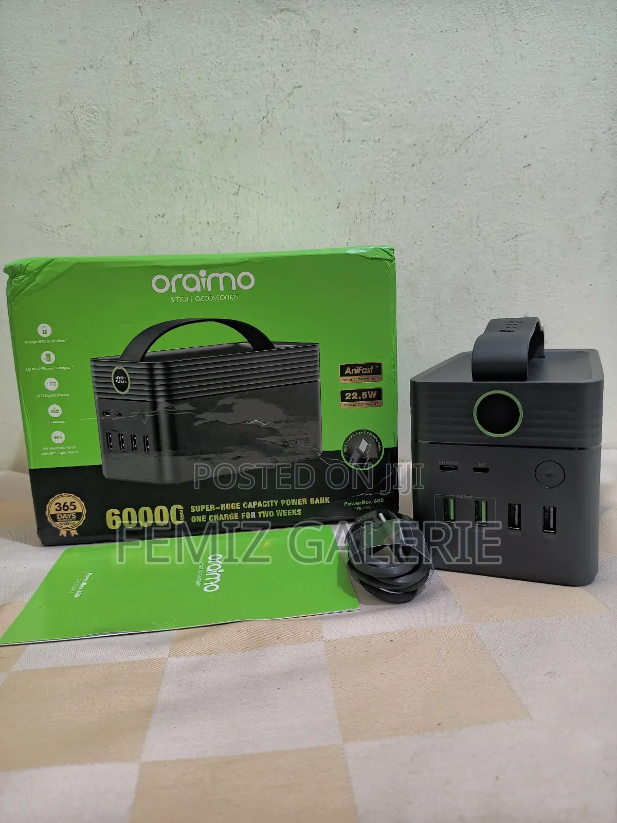 Oraimo Powerbox 600 60000mah 22.5w Power Bank