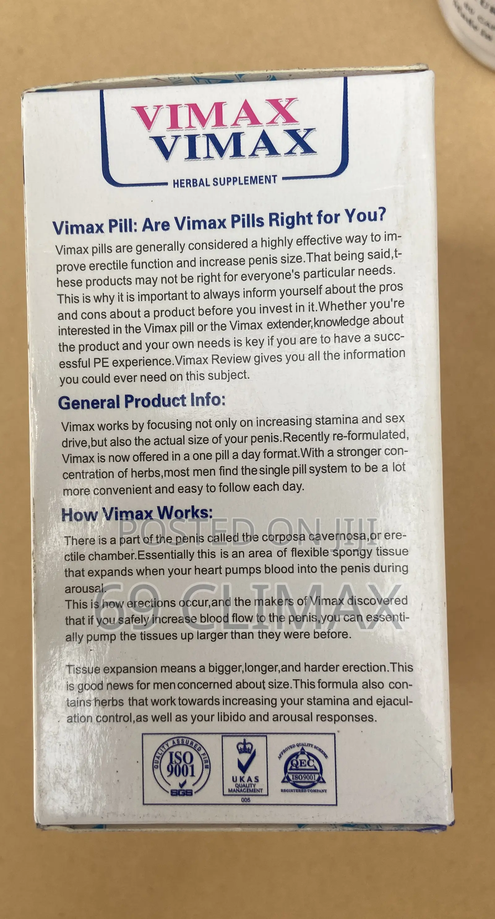 VIMAX - Herbal Supplement