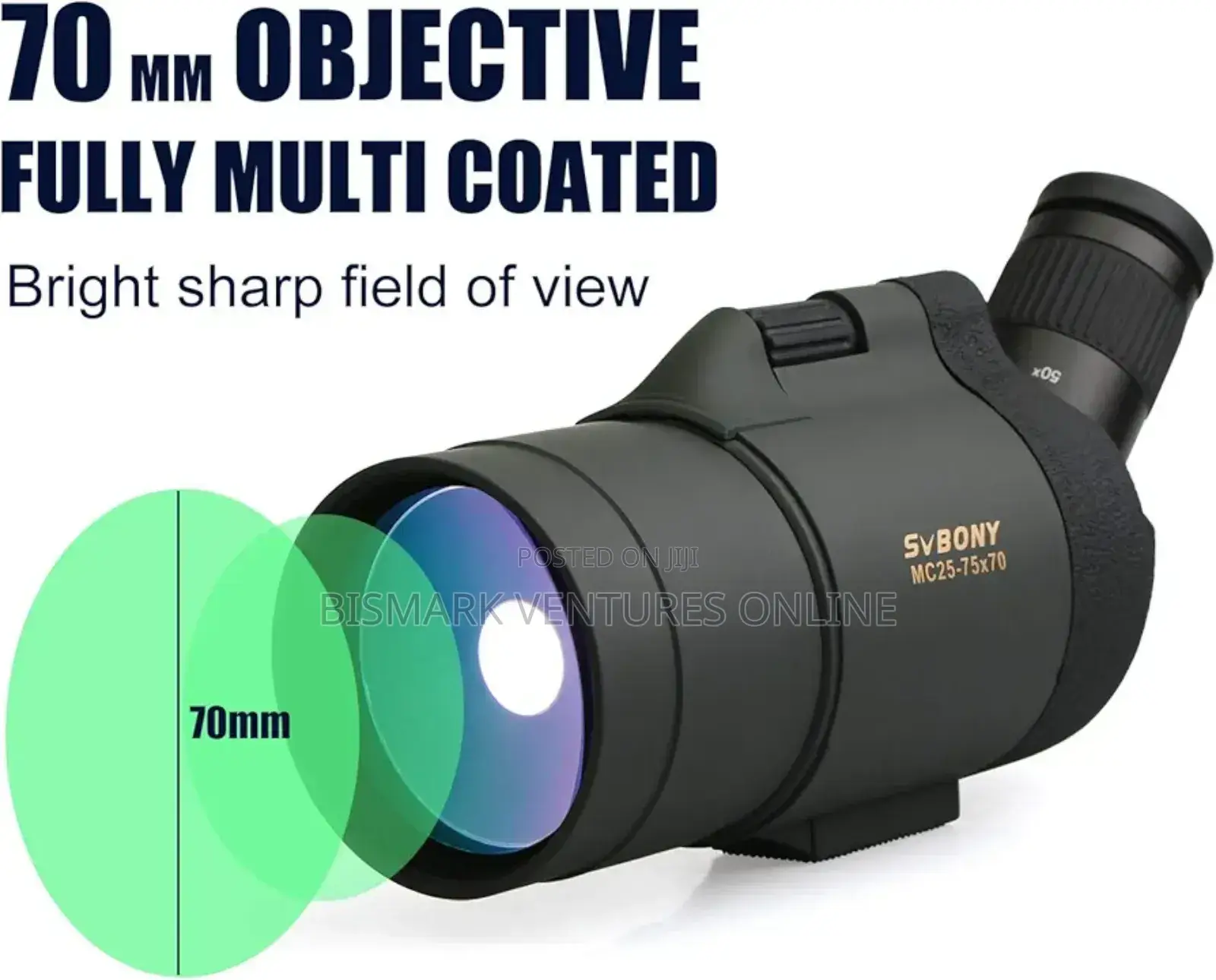 Svbony 25-75 X 70 Mak Telescope Monocular Bak4 Prism.