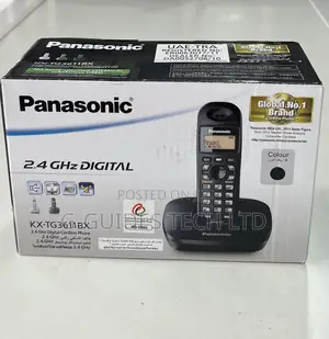 Panasonic 2.4ghz Digital Cordless Phone KX-TG3611BX