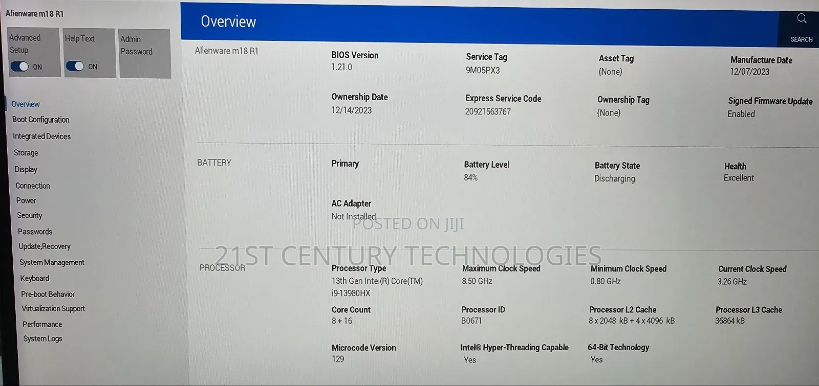 Laptop Dell Alienware M18X 32GB Intel Core I9 SSD 2T