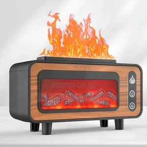 Vintage Fireplace Aroma Flame Diffuser Humidifier