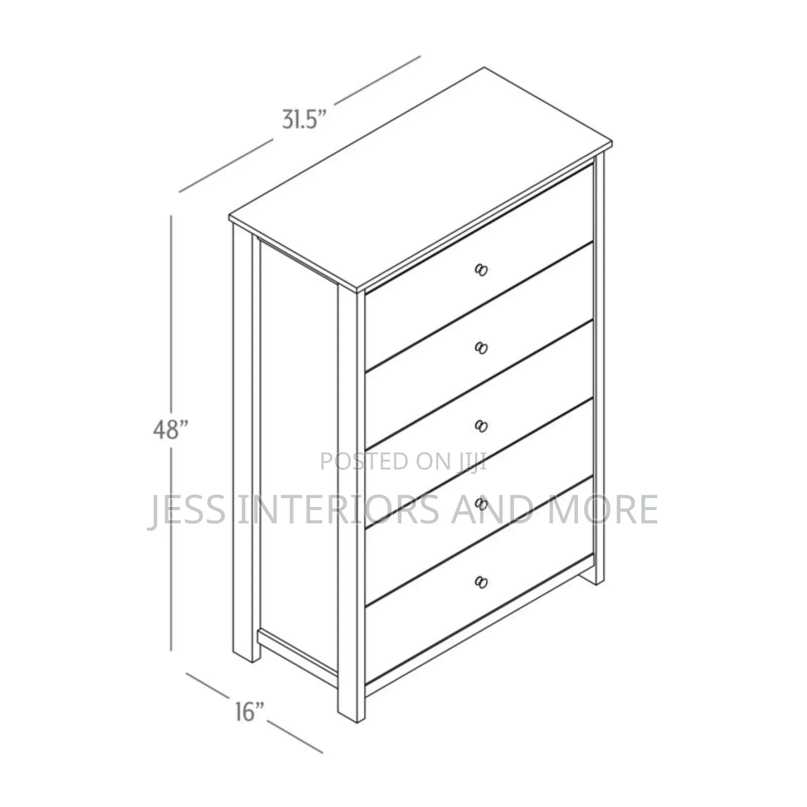 5 Drawer Dresser