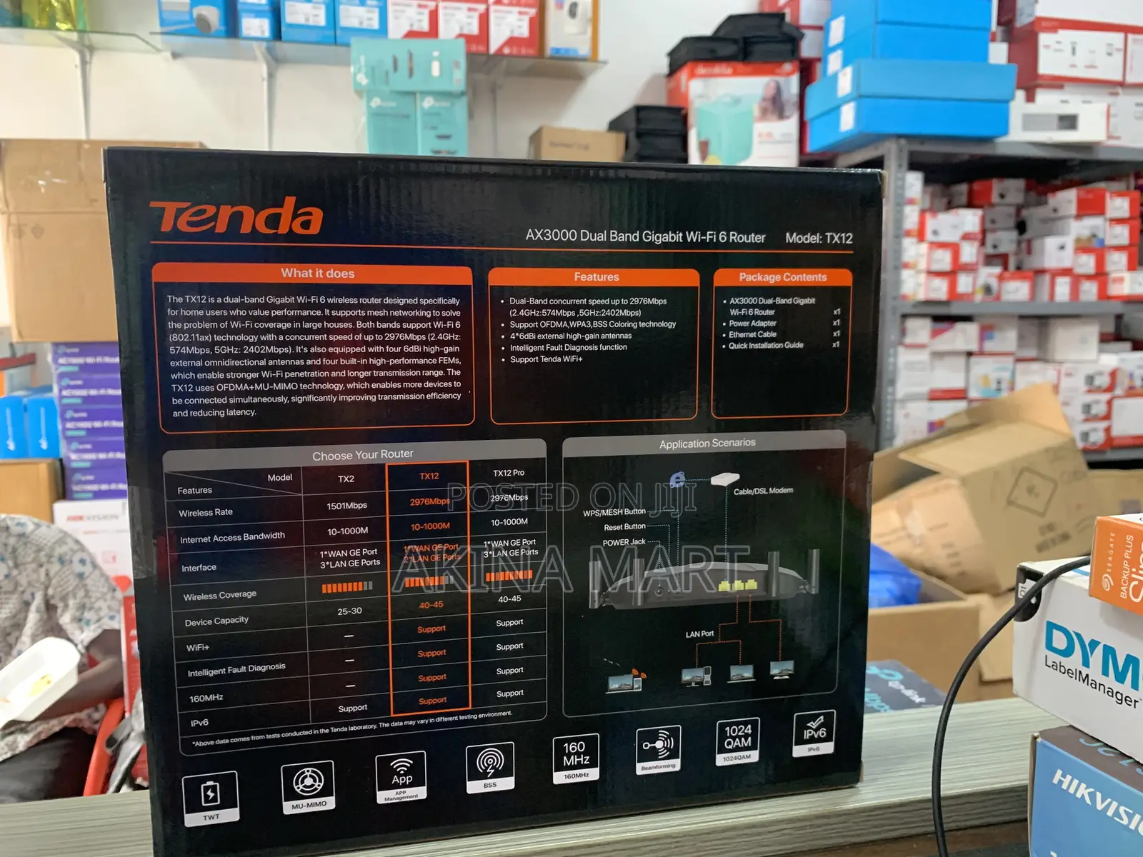Tenda Router Ax3000 Dual Band Tx12
