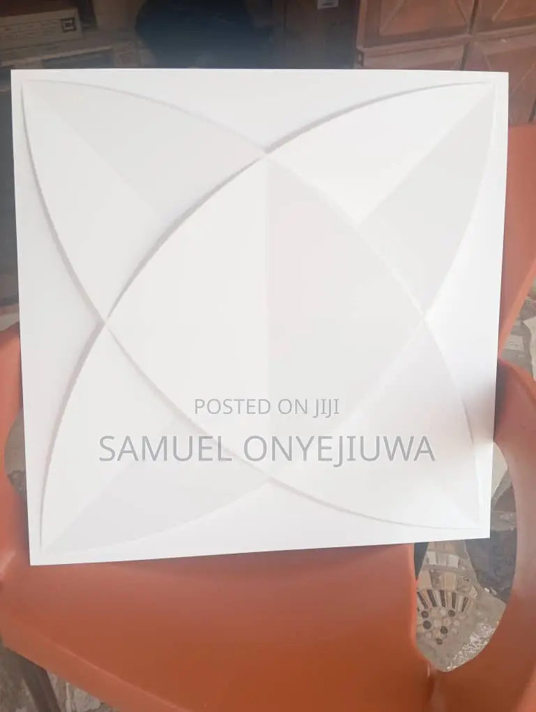 3d PVC Wall Panels White (D112d). White