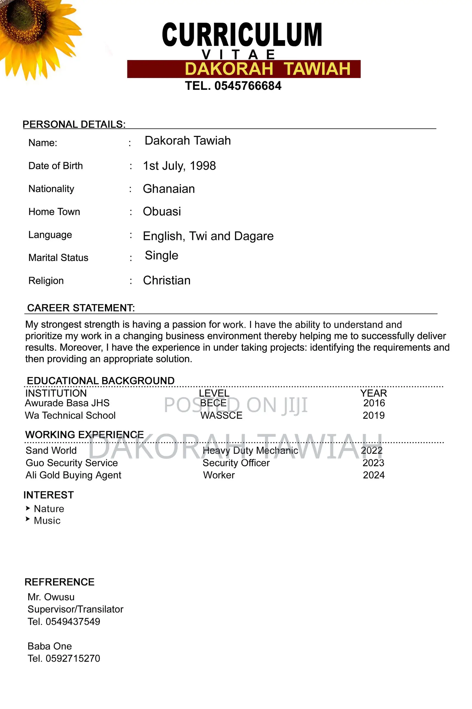 Management CV