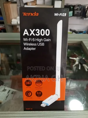 Tenda Ax300 Wi-Fi 6 High Gain Wireless Usb Adapter U2