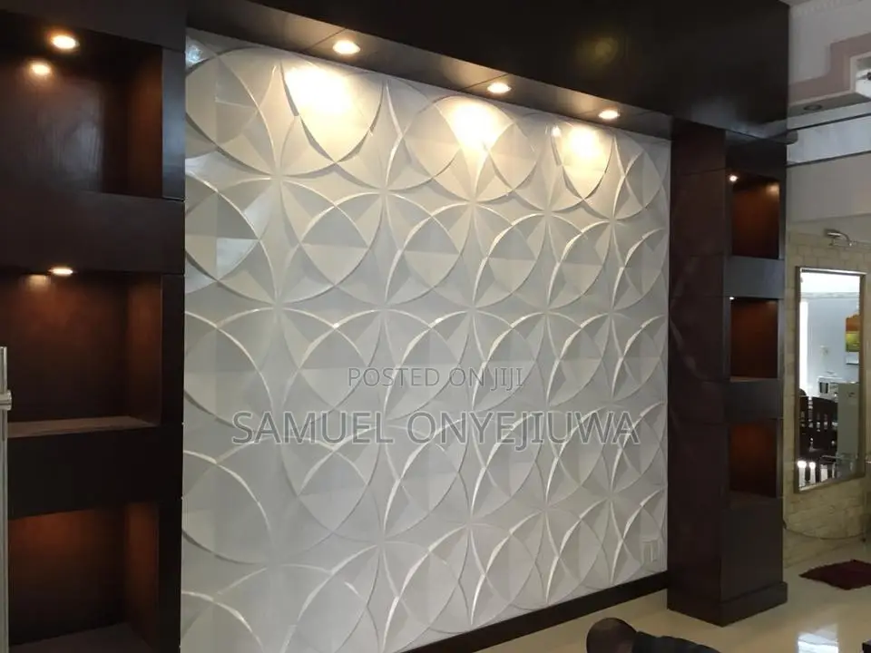 3d PVC Wall Panels White (D112d). White