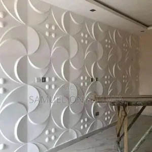 3D PVC Wall Panels White (D129) White