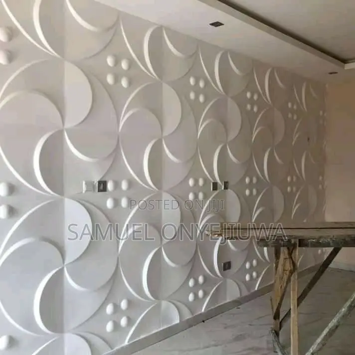 3D PVC Wall Panels White (D129) White
