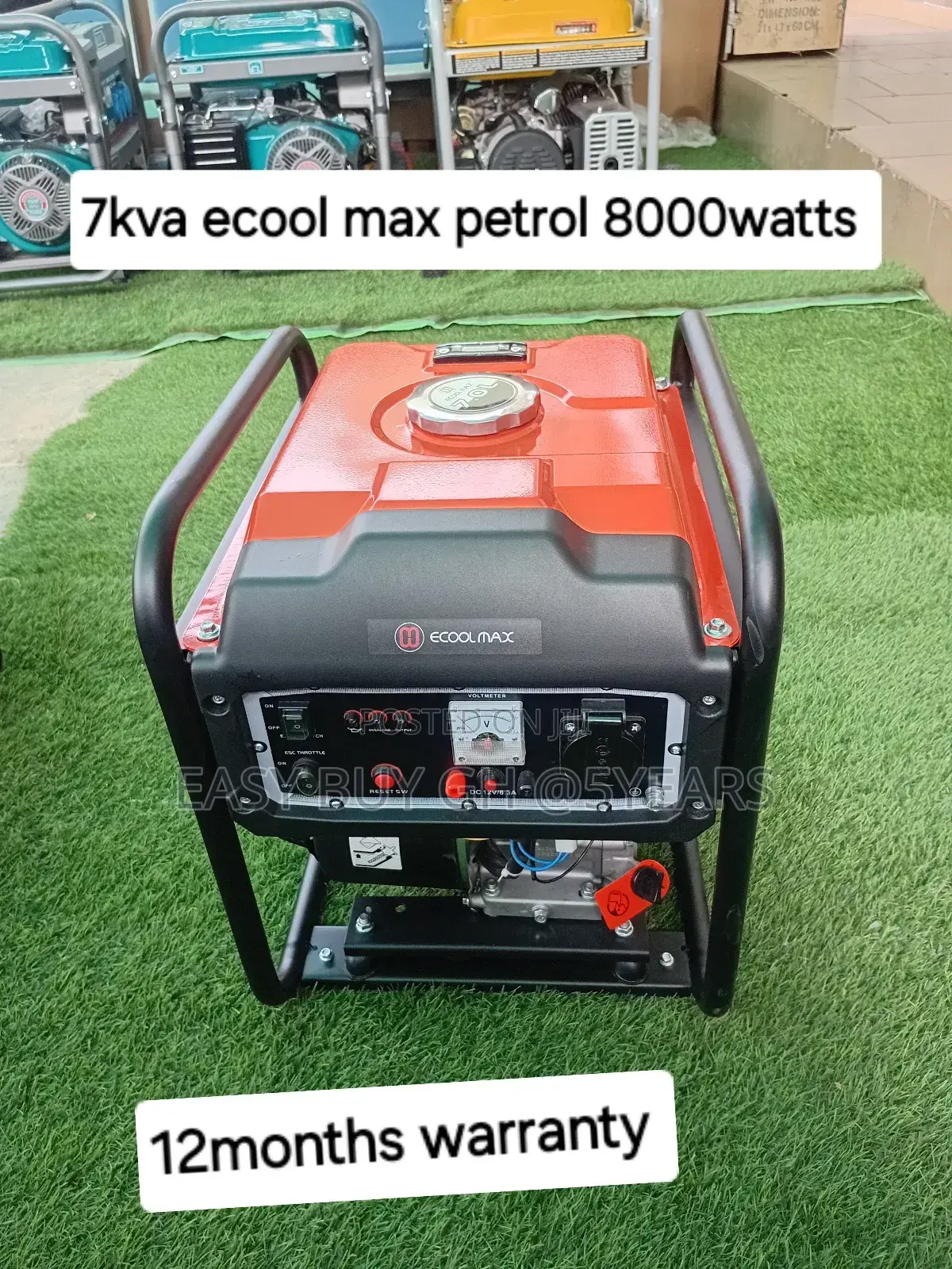 Super Efficient Ecool Max Petrol 7kva 8000w Generator 10kva