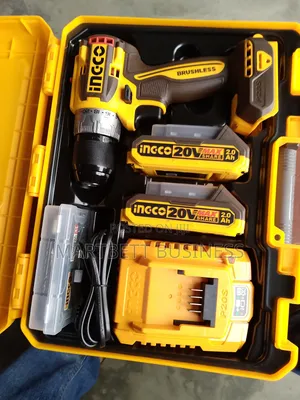 20v Cordless Impact Drill With 2 Batteries Accessories