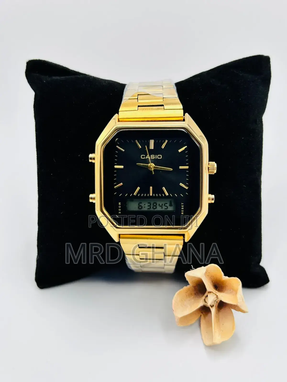 Black Face Casio Watch Analog and Digital