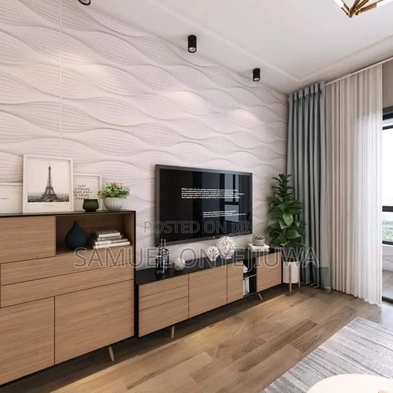 3D PVC Wall Panels White (D130) White