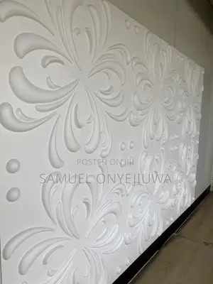 3d PVC Wall Panels White (D140)