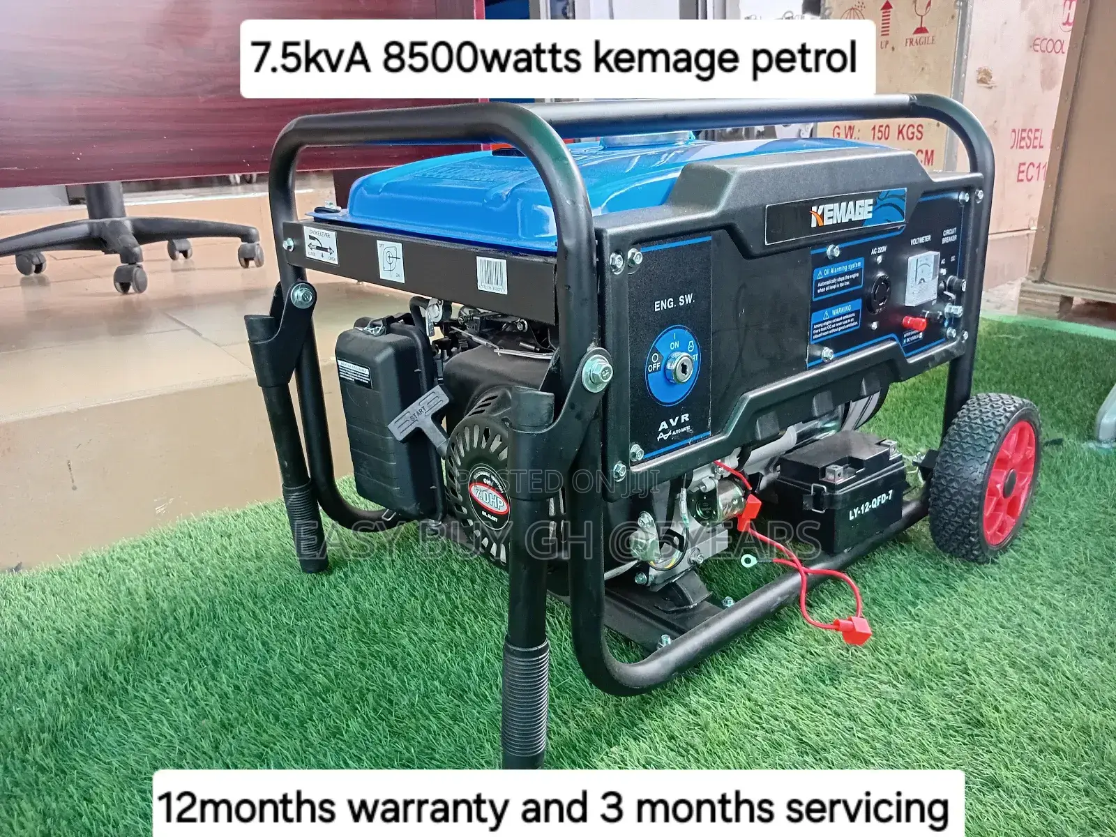 High Octane Petrol Generator 7.5kva 8500watts Kemage 7.5kva