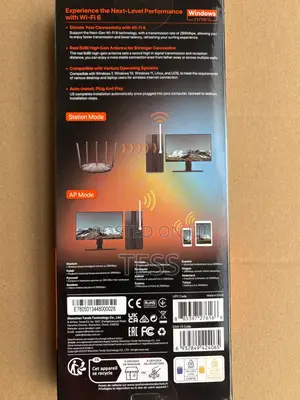 Tenda U2 Wi-Fi6 USB Adapter Receiver AX300 6dbi