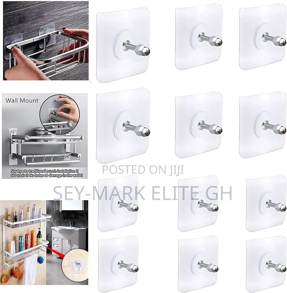 Adhesive Wall Screw Hook (5pcs)