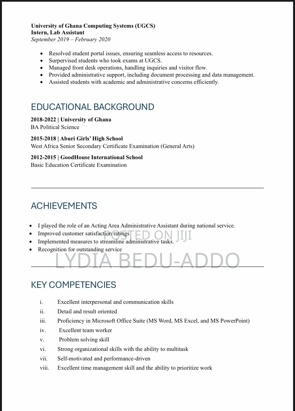 Administration Assistant