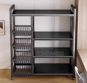 Heavy Duty 4-Tier Metal Storage Rack With Wheels- Fast Delivery 2hours