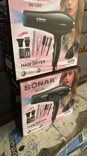 4000w 12 in 1 Classic Sonar Sn-1269 Salon Hair Dryer Set