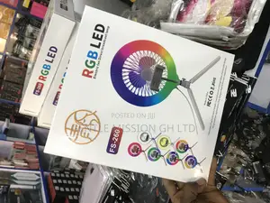RGB Electric Fan Ringlight 10inch Direct Broadcast Lamp