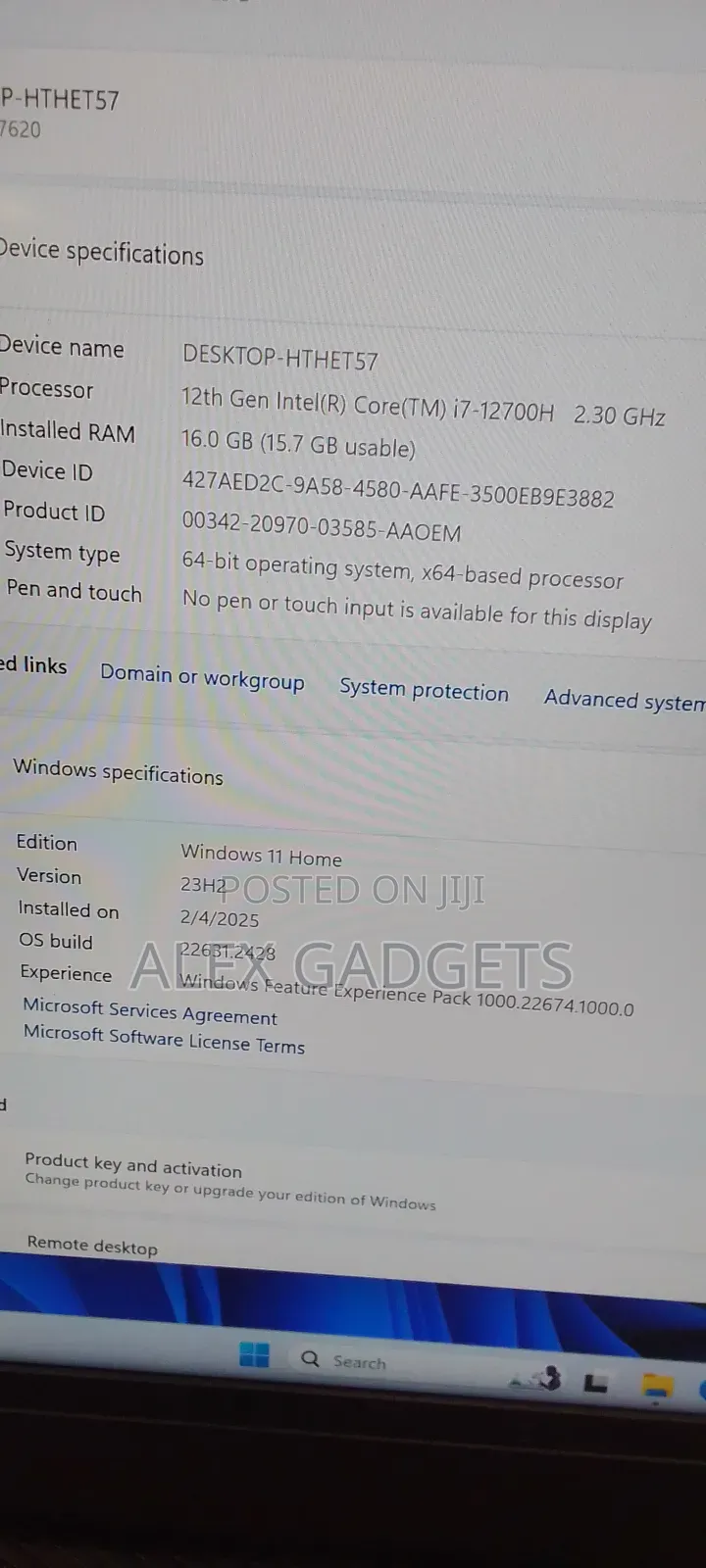 Laptop Dell G16 7620 16GB Intel Core I7 SSD 512GB