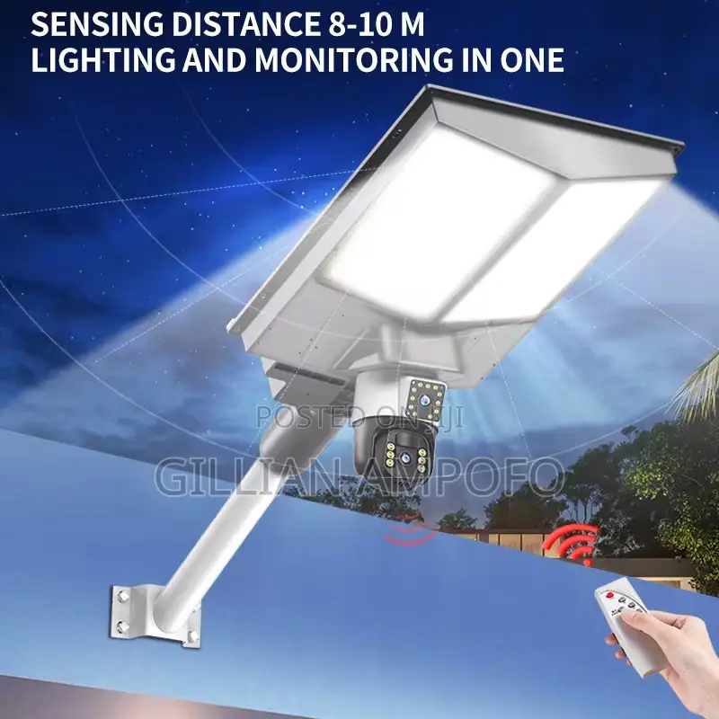 500W Dual Lens Solar Street Light Camera 360 PTZ
