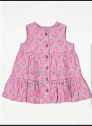 Pink Floral Tiered Dress for 0-3 Months