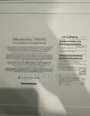 New Laptop Apple MacBook Air 2024 M3 13-Inch 16GB Apple M3 SSD 256GB