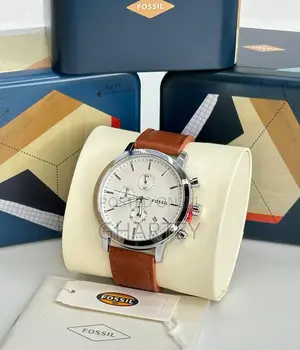 Business Chronograph Men’S Fossil Leather Strap Watch