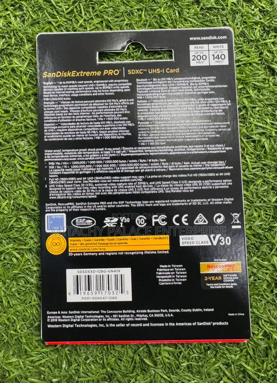 Sandisk Extrem Pro Memory Card 128gig