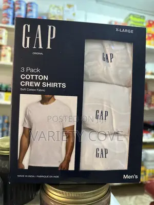 Original GAP Men's S M L XL 3 Pack Soft Cotton Crew T Shirts