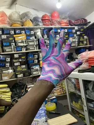 Safety Hand Gloves/ Film Grip (12pcs In A Pack)