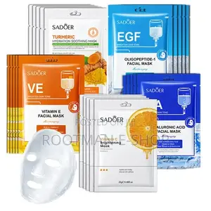 20pcs SADOER Hyaluronic Facial Masks Skincare Face Mask
