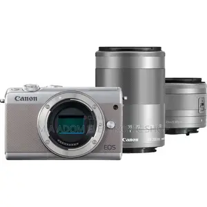 Canon Eos M100 Camera With 15-45mm 55-200m Lens