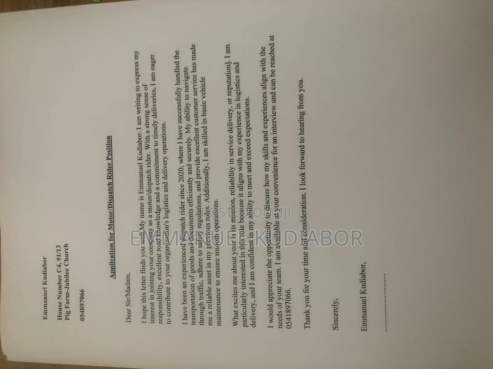 Logistics Transportation CV