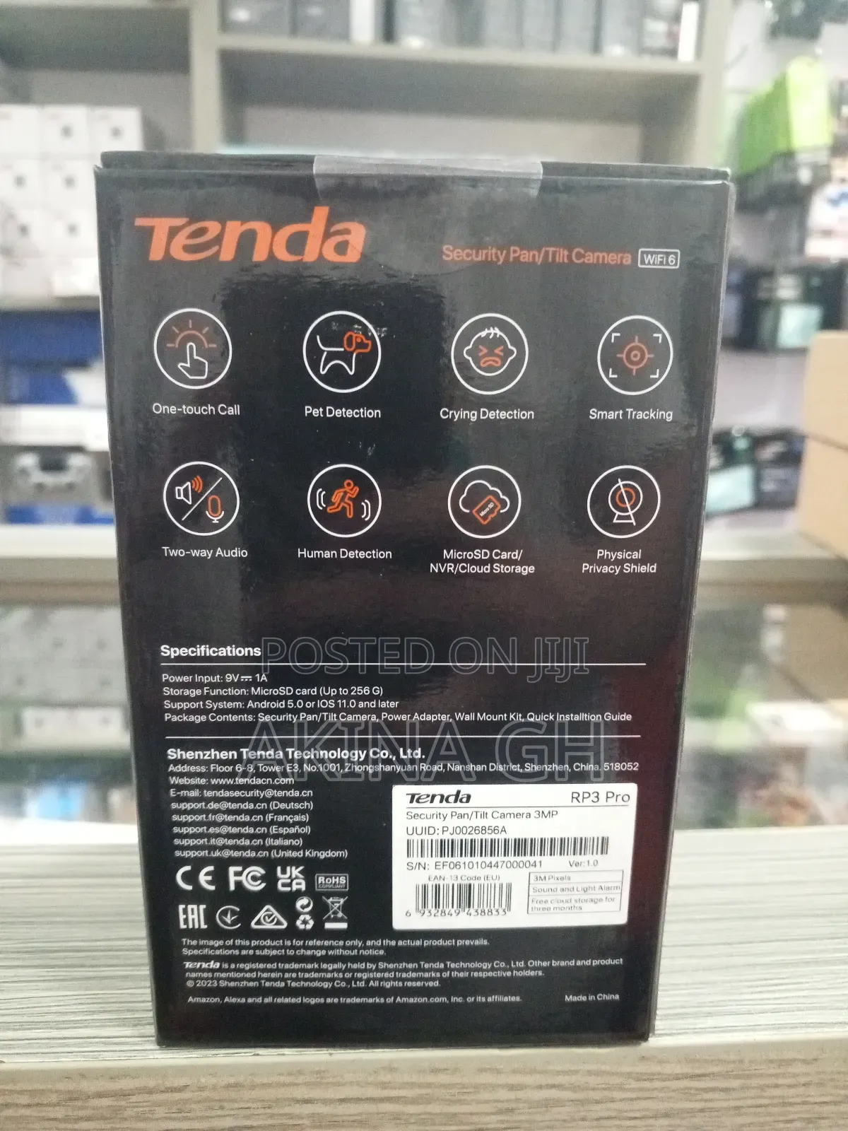 Tenda 3mp Pan Tile Security Wifi Camera