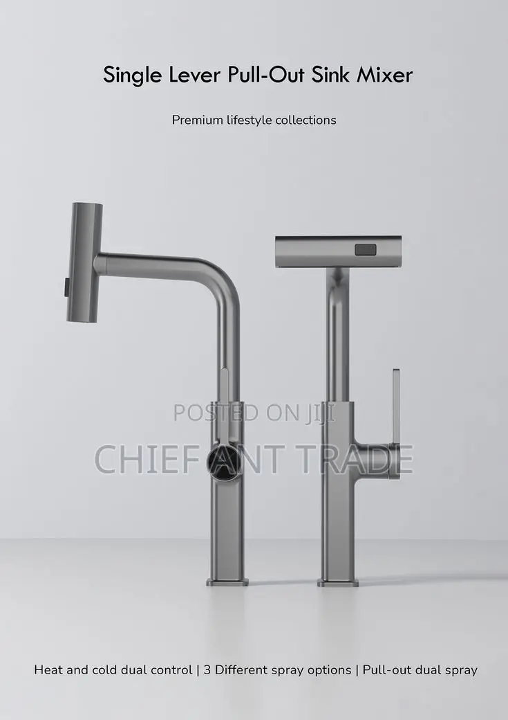 Pull Kitchen Faucet / Tap . Hot Cold. 6018h