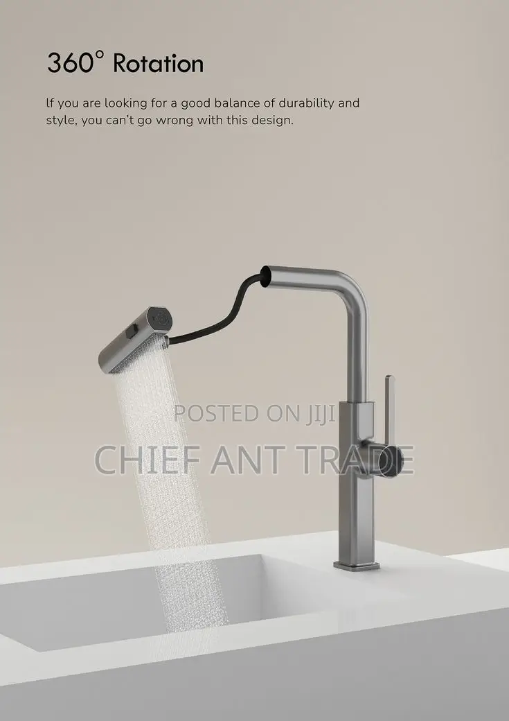 Pull Kitchen Faucet / Tap . Hot Cold. 6018h